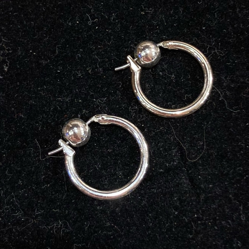 Beautiful silver hoop earrings